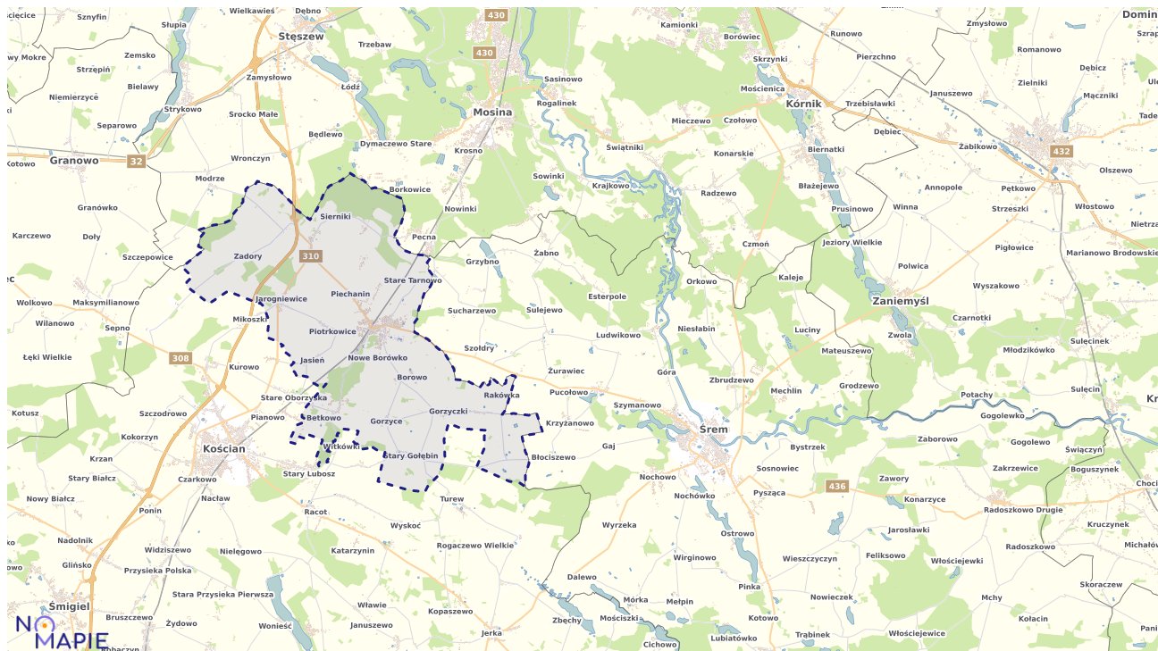 Mapa uzbrojenia terenu Czempinia