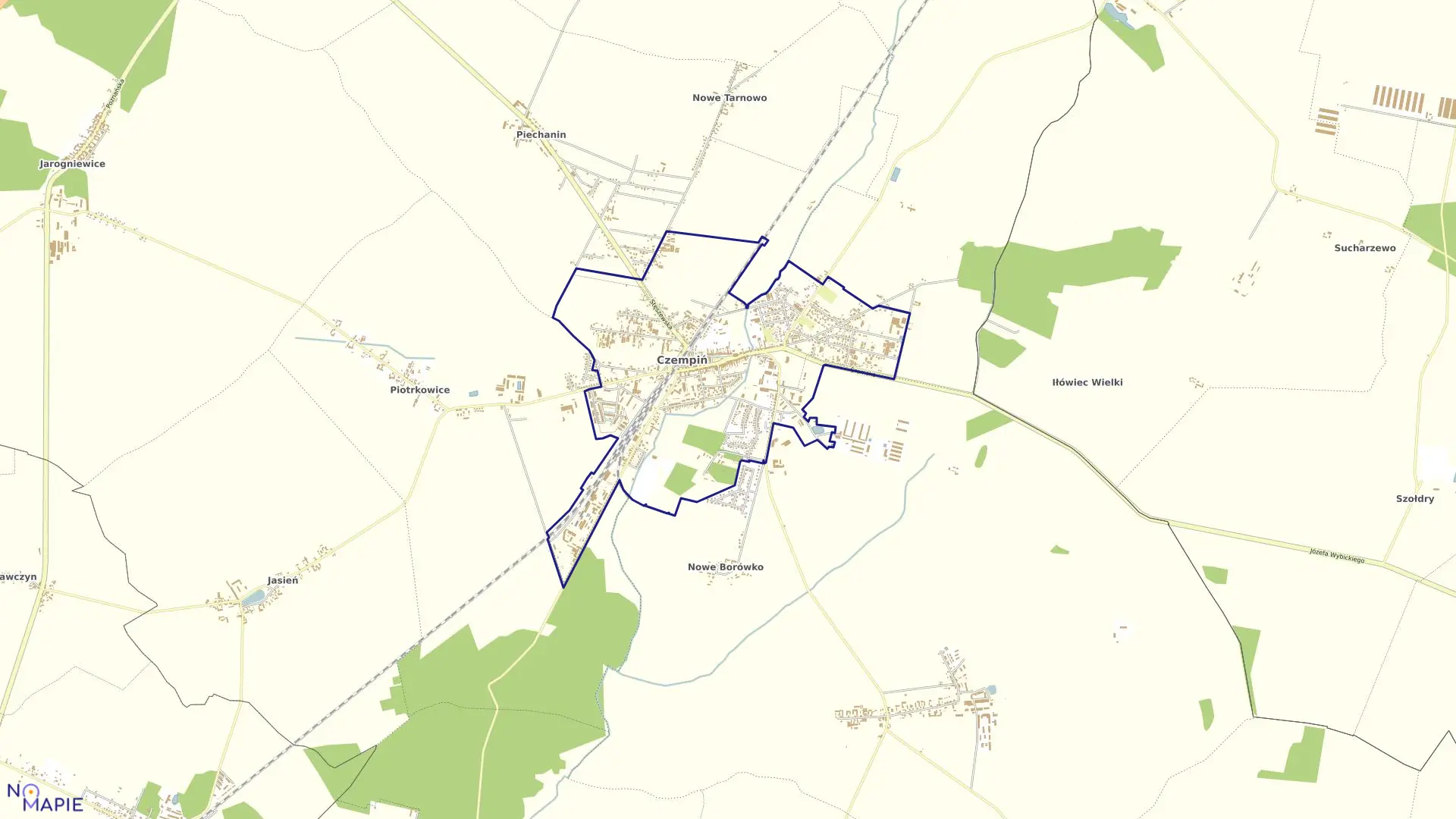 Mapa obrębu CZEMPIŃ w gminie Czempiń